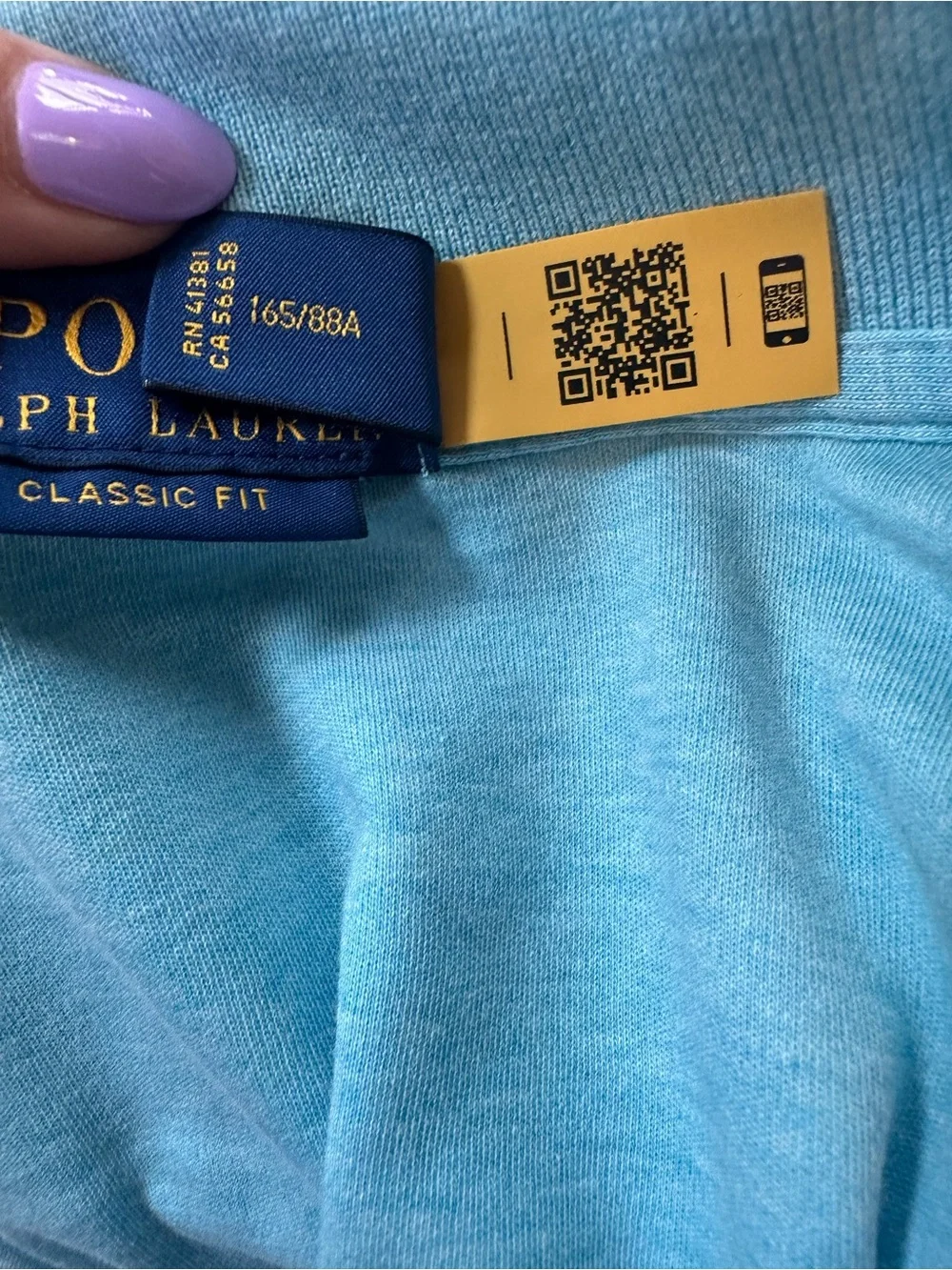 Ralph Lauren Light Aqua Polo Shirt with Embroidered Pony